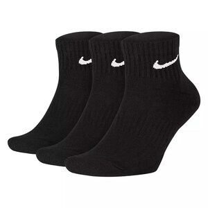 Men's Nike 3-pack Everyday Cushion Quarter Training Socks Mens 8-12 Wmn 10-13